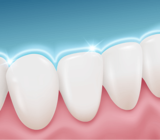 フッ素でコーティングのイメージイラスト